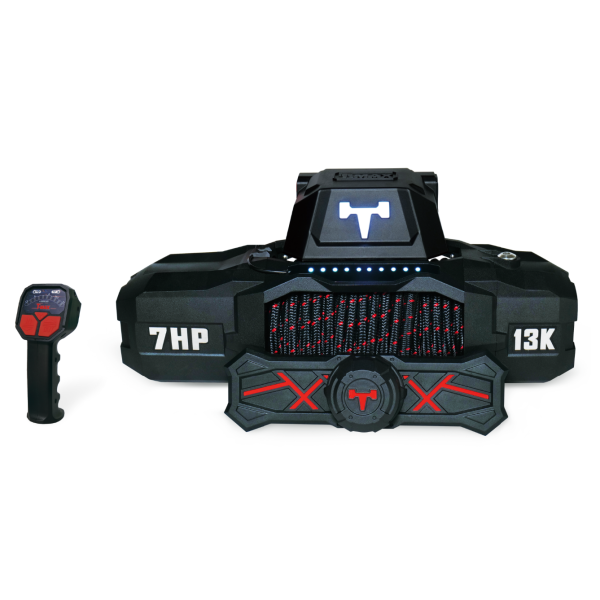 Treuil T-MAX EW13000S 5897kg 12V - Corde Synthétique