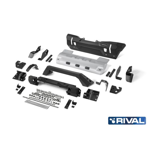 Pare-chocs Avant Stubby Aluminium Rival Jeep Wrangler JK/JL