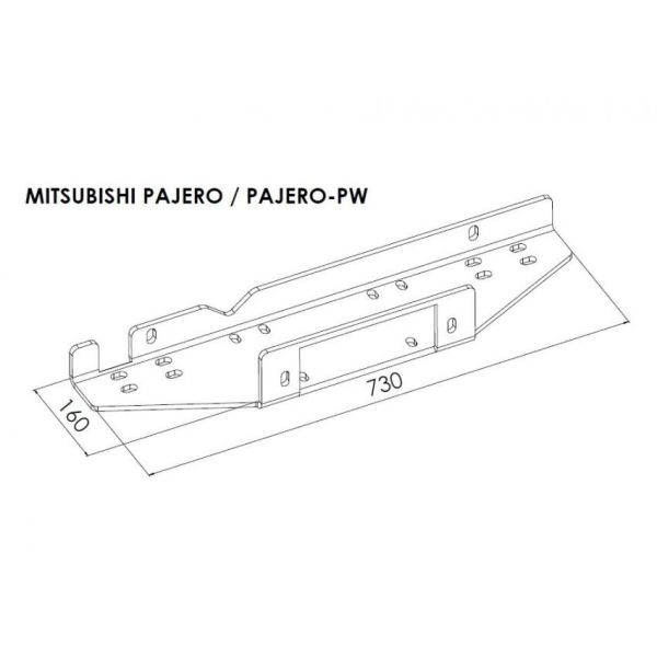 Platine Treuil Parechoc Origine MITSUBISHI PAJERO 2007-2015