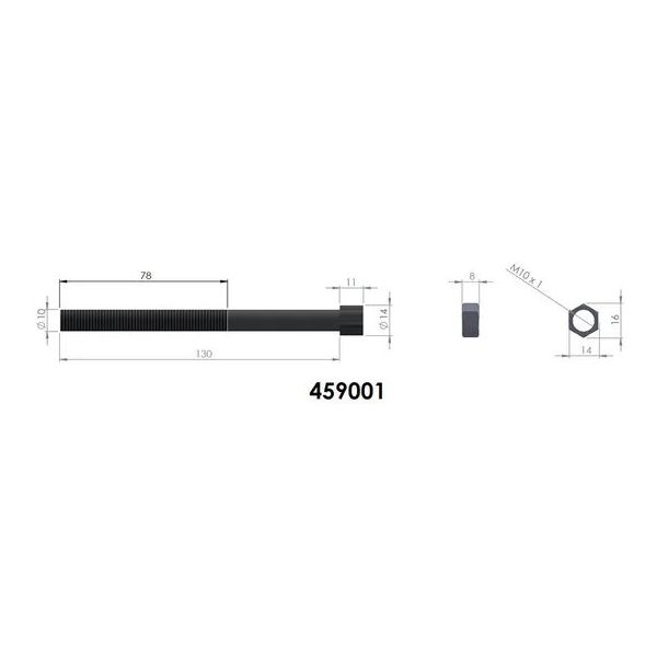 Étoquiau lames Pedders M10x130