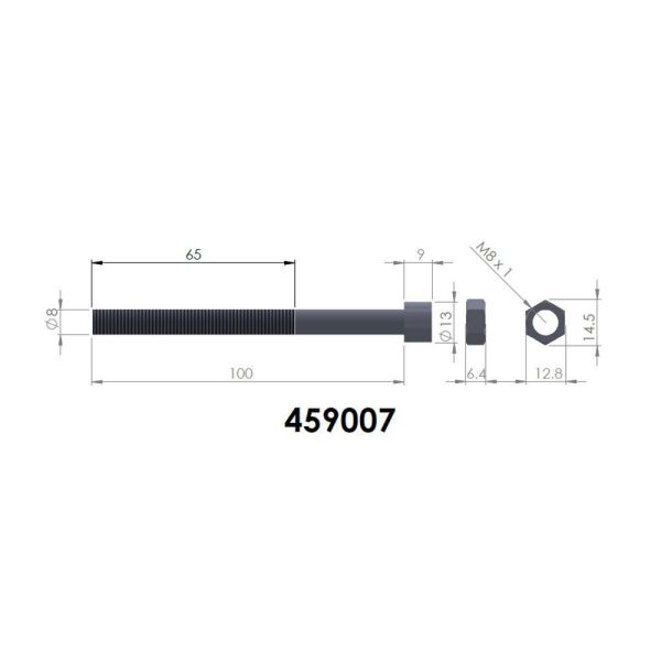 Etoquiau Lames PEDDERS M8x100