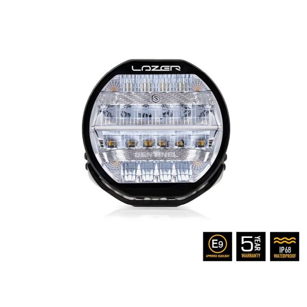Phare LED LAZER Sentinel 9" Chrome - Avec feux de position ECE