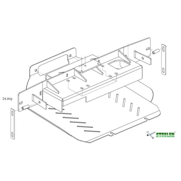 Platine Treuil PC Ford Ranger 2019-2023 Radar Adaptatif
