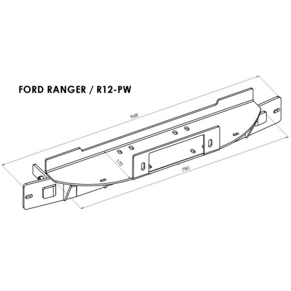 Platine Treuil Ford Ranger 2011+ | Trans4x4