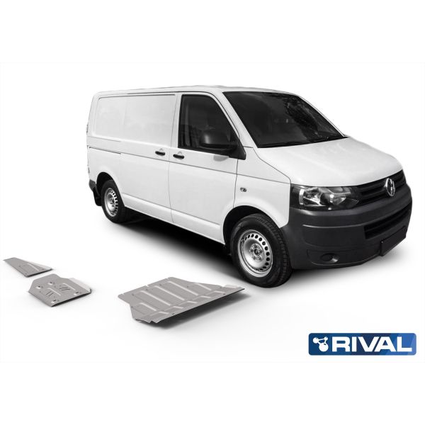 Plaque Protection Échappement + AdBlue RIVAL VW T6 Aluminium 6mm
