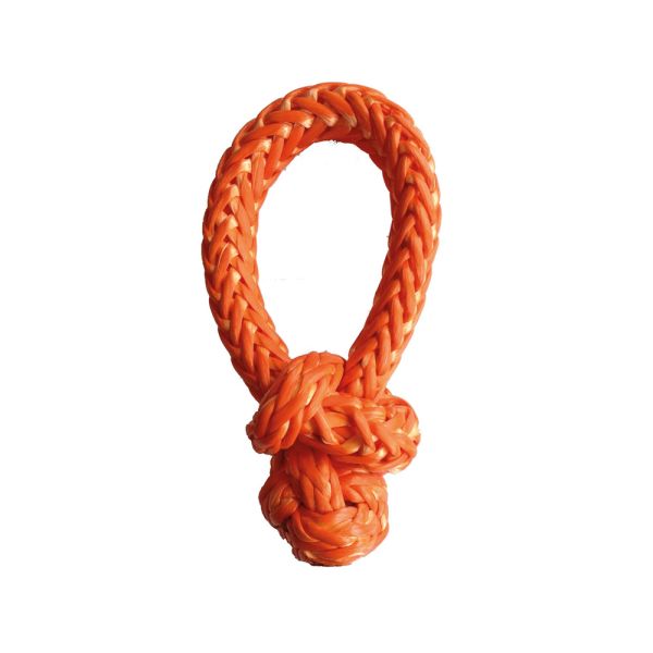 Manille souple Dyneema orange diamètre 10mm et largeur 40cm (rupture à 11,5t)