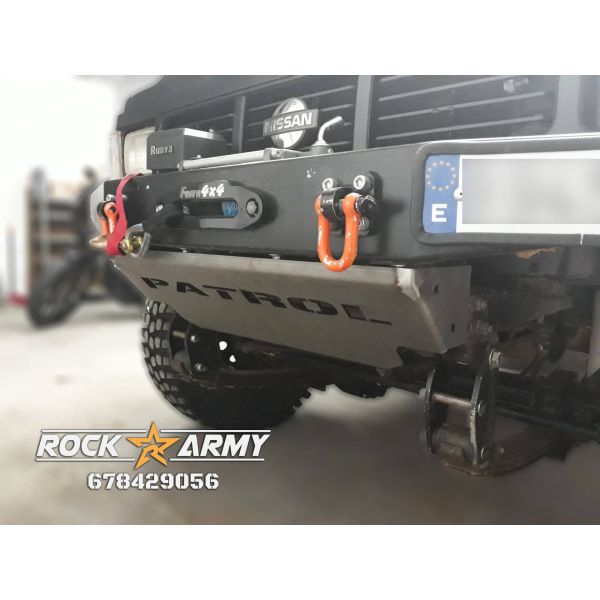 Protection avant sous pare chocs de marque Rock Army pour Nissan Patrol Y60 / K160 / K260