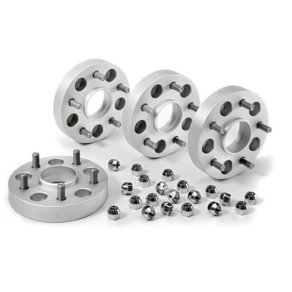 Kit de 4 Elargisseurs de voie en aluminium Hofmann pour Jeep Wrangler JL à partir de 2018) (entraxe : 5x127 / largeur : 30mm)