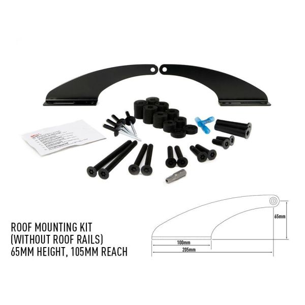 Kit de montage de Barre de LED Lazer sur toit (avant) - Hauteur 65 mm