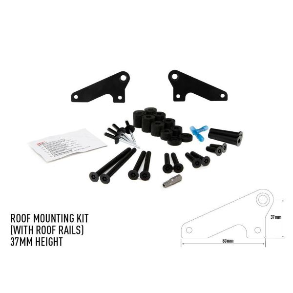 Kit de montage de Barre de LED Lazer sur rails de toit - Hauteur 37 mm