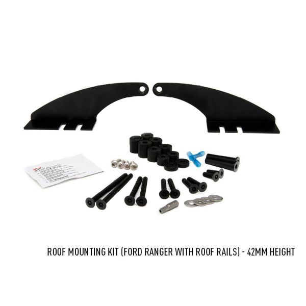Kit de montage de Barre de LED Lazer pour Ford Ranger (avec rails de toit) - Hauteur 42 mm