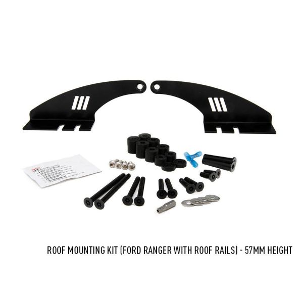 Kit de montage de Barre de LED Lazer pour Ford Ranger (avec rails de toit) - Hauteur 57 mm